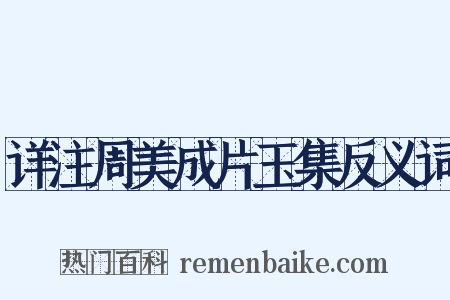 详注周美成片玉集反义词是什么意思的图片